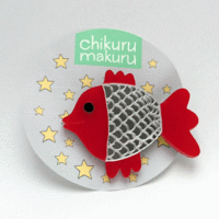 chikurumakuru アクリルブローチ（『金魚』）￥1,728（税込）