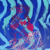 KK-05「海のクラゲ」　2017年　410×314(F6)　 アクリル、キャンバス　<額装なし＞50,000円（税込）